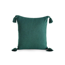  Poly pompon párnahuzat Sötétzöld 45x45 cm lakástextília