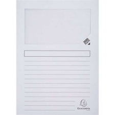  Pólyás iratgyűjtő Exacompta A/4 120g fehér ablakos mappa