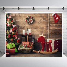 Polyester fotó háttér. Karácsonyi stúdió háttér 210cm x 250cm plsd-355 háttérkarton