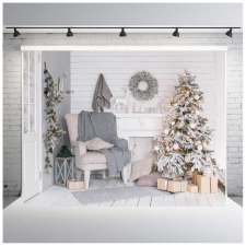 Polyester fotó háttér. Karácsonyi stúdió háttér 210cm x 250cm plsd-565 háttérkarton
