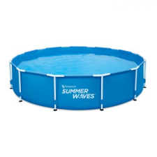 Polygroup Summer Waves: Fémlábas medence papírszűrős vízforgatóval - 366 cm, kék (SW MF366X76FPI) (SW MF366X76FPI) medence