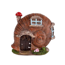  Polyresin csigaházikó, mérete: 10,2x9,5x6,7 cm dekorációs kellék