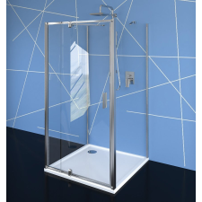 Polysan EASY LINE nyílóajtó 2 oldalfallal, 2 merevítővel, 900-1000x900mm, transzparent üveg kád, zuhanykabin