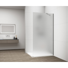 Polysan ESCA CHROME Walk-in zuhanyfal, falra szerelhető, matt üveg, 900mm kád, zuhanykabin