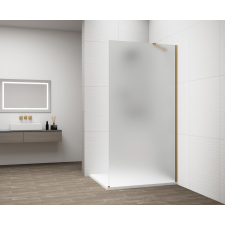 Polysan ESCA GOLD MATT Walk-in zuhanyfal, falra szerelhető, matt üveg, 1300mm kád, zuhanykabin