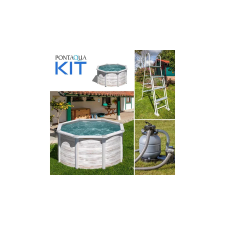Pontaqua KIT NORDIC kerek fémfalas családi medence szett 460 x 120 cm medence