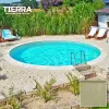 Pontaqua TIERRA SAND POOL süllyesztett kör medence 3,0 x 1,5 m , homok színű fóliával
