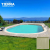Pontaqua TIERRA SAND  POOL süllyesztett ovális medence 6,0 x 3,0 x 1,5 m, homok színű fóliával