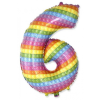  Pop It 6-os szám fólia lufi 69 cm (WP)