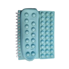  Pop it tolltartó és A5-ös napló, spirálos jegyzetfüzet-türkiz tolltartó