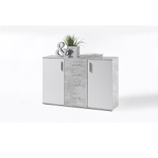  POPPY 5 komód fehér/beton bútor