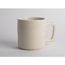  Porc.Bögre 3Dcsíkos Krém 330 bögrék, csészék