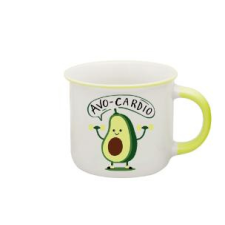  Porcelán bögre 35 cl AVOKÁDÓ, Avo-cardio bögrék, csészék