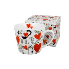  Porcelán bögre - 610ml - Serca bögrék, csészék
