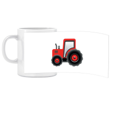  Porcelán bögre Ovis jellel Traktor mintával bögrék, csészék