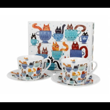  Porcelán csésze szett - 230ml - Teacup Cats bögrék, csészék