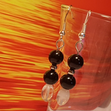  Porcelán és Hegyikristály fülbevaló fülbevaló