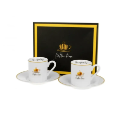  Porcelán kávés csésze szett - 90ml - Coffee Time bögrék, csészék