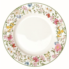  Porcelán lapostányér 26,5cm, Garden Dreams tányér és evőeszköz