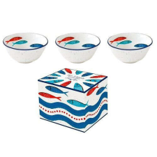  Porcelán tálkaszett S/3 10cm dobozban, Sardine's Party konyhai eszköz
