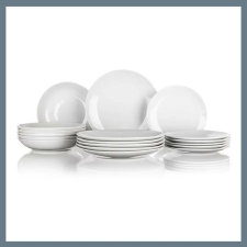  Porcelán tányérkészlet MARION, 18 részes 60310701 tányér és evőeszköz