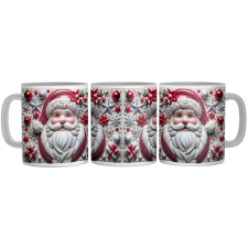  Porcelán télapó - 3D Mintás Bögre bögrék, csészék