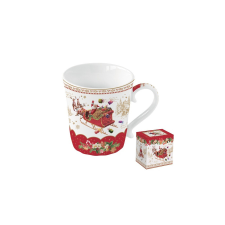 Porcelánbögre 340ml, dobozban, Christmas Memories bögrék, csészék