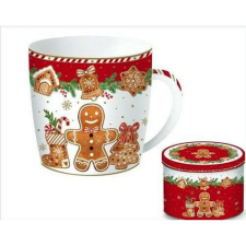  Porcelánbögre 350ml, fémdobozban, Fancy Gingerbread bögrék, csészék