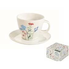 Porceláncsésze+alj 250ml, dobozban, Mille Fleurs Blue bögrék, csészék