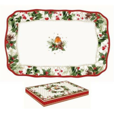  Porcelántálca 35x23cm, dobozban, Christmas Berries konyhai eszköz