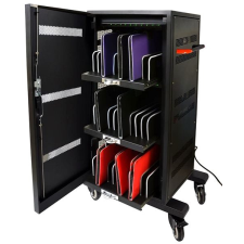 Port CONNECT CHARGING CABINET 30 UNITS, fekete kábel és adapter