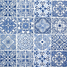 Portugál mintás 3 rétegű szalvéta, 16,5 x 16,5 cm papírárú, csomagoló és tárolóeszköz