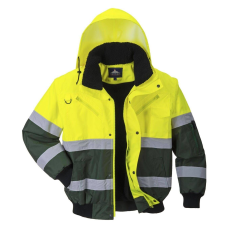 Portwest 2 az 1-ben Hi-Vis Bomber Jacket Portwest-C565 M sárga