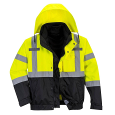 Portwest 3 az 1-ben Hi-Vis prémium bomberkabát XXL sárga