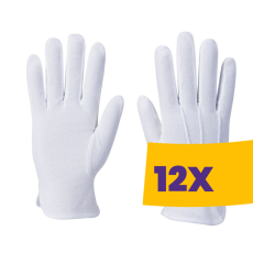 Portwest A080 Mikropontozott kesztyű fehér (Karton - 12 pár)