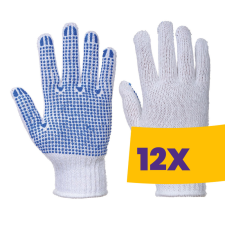 Portwest A111 PVC pontozott védőkesztyű fehér (Karton - 12 pár) védőkesztyű