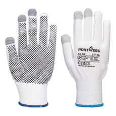 Portwest A118 A118 - Grip 13 PVC pöttyös érintőképernyős kesztyű (12 pár)