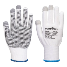 Portwest A118W7RXS Portwest Grip 13 PVC pöttyös érintőképernyős kesztyű (12 pár) védőkesztyű