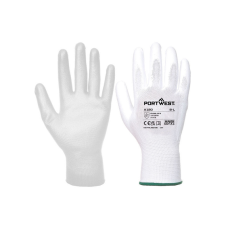 Portwest A120 Nylon védőkesztyű PU tenyérmártott fehér L