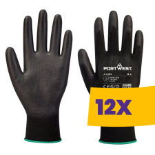 Portwest A120 Nylon védőkesztyű PU tenyérmártott fekete (Karton - 12 pár) védőkesztyű