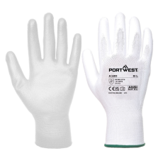 Portwest A120 PU tenyérmártott védőkesztyű (fehér) (7/S)