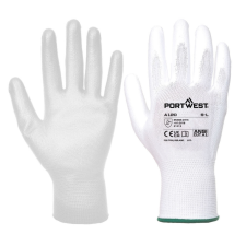 Portwest A120 PU tenyérmártott védőkesztyű (fehér) (9/L) védőkesztyű