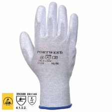 Portwest A199 ESD tenyér bevont védőkesztyű szürke védőkesztyű