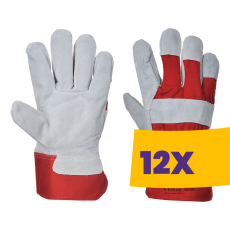 Portwest A220 Prémium bőr védőkesztyű piros (Karton - 12 pár)