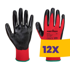 Portwest A310 Flexo Grip nitril védőkesztyű piros (Karton - 12 pár) védőkesztyű
