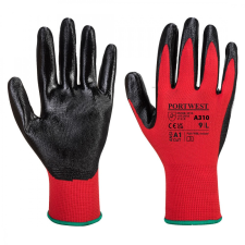 Portwest A310 Flexo Grip Tenyérmártott Védőkesztyű (piros/fekete) (10/XL) védőkesztyű