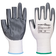 Portwest A311 Grip 13 Ujjatlan nitril védőkesztyű (fehér/szürke, 6/XS) védőkesztyű
