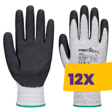 Portwest A312 Grip 13 Gyémántkötésű nitril kesztyű szürke (Karton - 12 pár) védőkesztyű