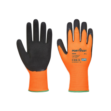  Portwest A340 Hi-Vis Grip mártott latex védőkesztyű narancs/fekete XL