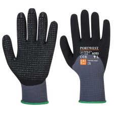 Portwest A353 DermiFlex Ultra Plus védőkesztyű M - Szürke/Fekete (A353G8RM) védőkesztyű